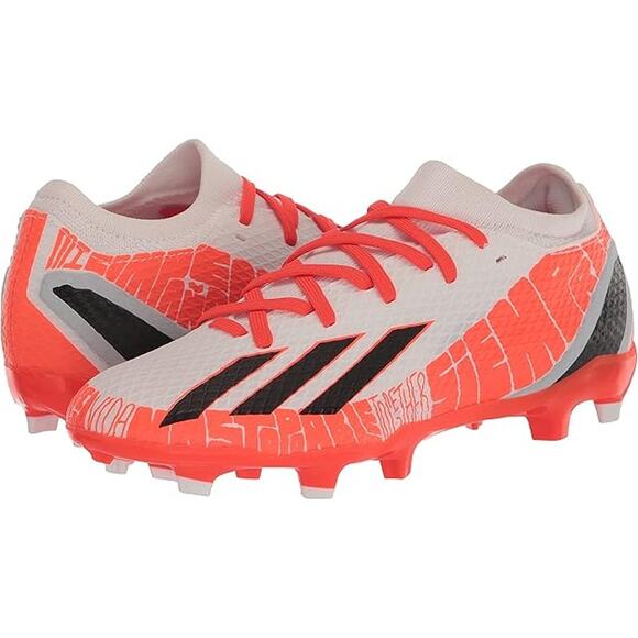 NWT adidas Unisex Speedportal Messi.3 Firm Ground Soccer,White/Black/Red-13 Men - Picture 1 of 7